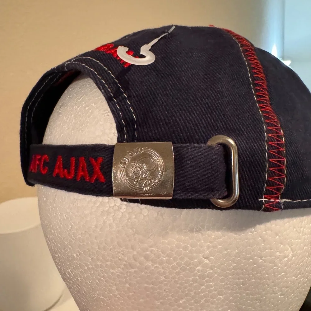 Ajax Amsterdam Soccer Fan Baseball Cap Hat Black Red White